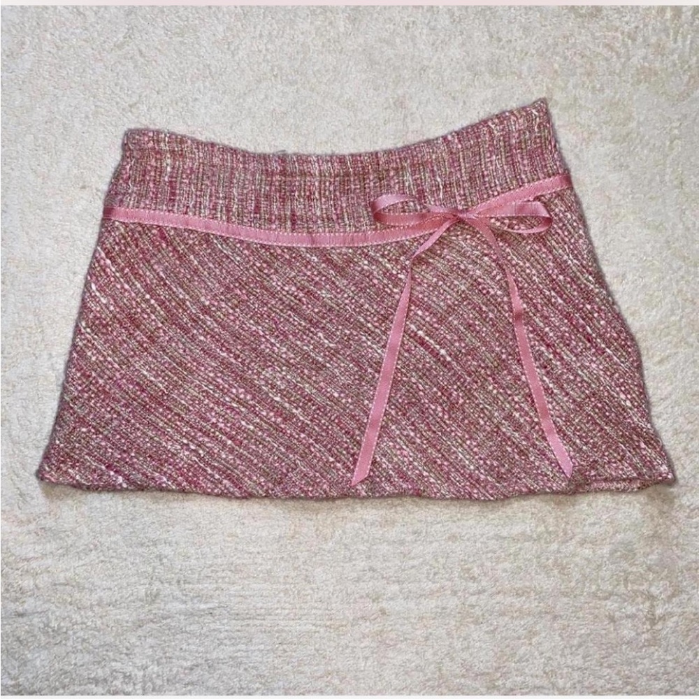 ❌SOLD❌ Vtg Forever 21 Pink Tweed Mini Skirt